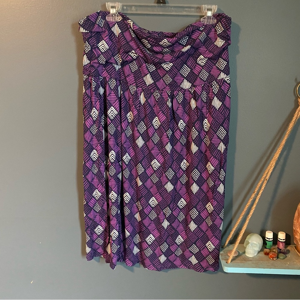 Old Navy Purple Pink Midi Bubble Skirt